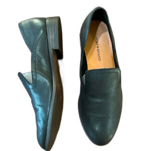 Lucky Brand Ellanzo Black Leather Slip-On Loafer Flat Work Office Shoe 7.5M